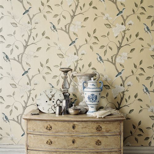 传统风格墙纸 - ELEONORA - Zoffany - 自然图案 / 花朵图案 / 仿布