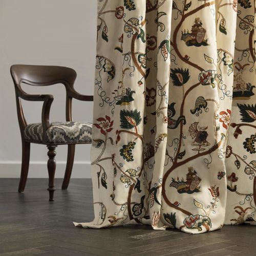 窗帘面料 - BORDADO HAMPTON  - Zoffany - 用于遮光卷帘 / 动物图案 / 花朵图案