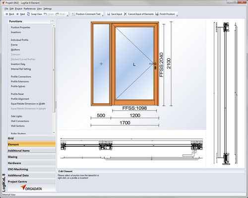 DAO软件 - LOGIKAL® BASICS - ORGADATA AG - 计算 / 用于木工工程 / 2D