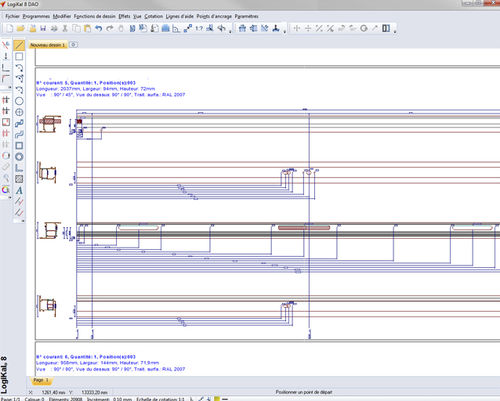 CAD软件 - BAR DRAWINGS & MACHININGS - ORGADATA AG - 画图 / 用于木工工程 / 3D