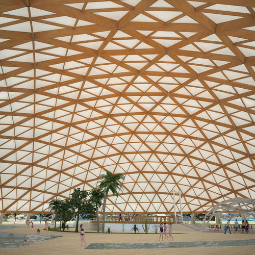 胶合木木制屋架 - SPACEWOOD DOME - WOOD SYSTEM INTERNATIONAL SRL - 屋架 / 用于遮蔽棚 / 公共空间