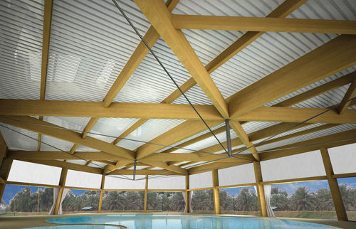 胶合木木制屋架 - WOOD SYSTEM INTERNATIONAL SRL - 用于公共泳池