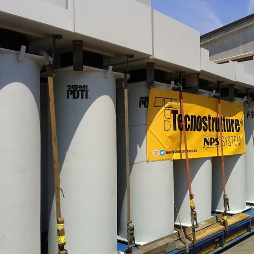 抗地震预制柱 - NPS® SISMI PDTI® - TECNOSTRUTTURE - NPS SYSTEM® - 钢 / 圆形