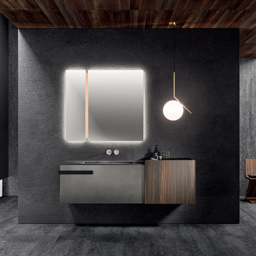 壁挂台盆柜 - LYMPHA_CONCEPT_01 - ALTAMAREA - 玻璃 / Corian®可丽耐 / 现代风格