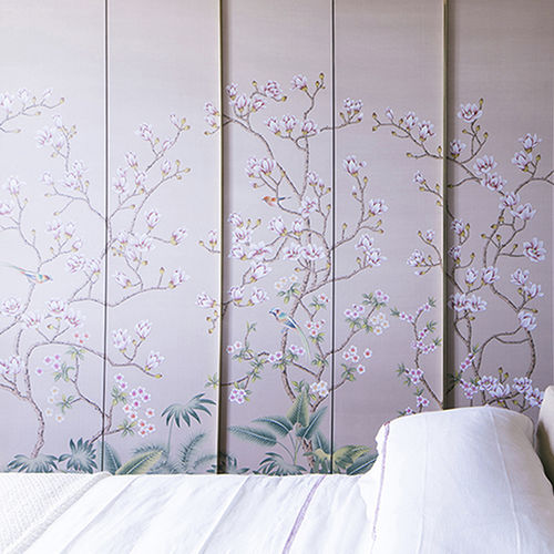 东方风格墙纸 - WILD MAGNOLIA BUSH - Misha wallcoverings - 丝绸 / 印花 / 中国风