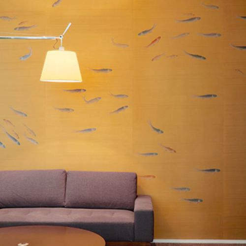 东方风格墙纸 - FISH - Misha wallcoverings - 丝绸 / 动物图案 / 仿墙纸