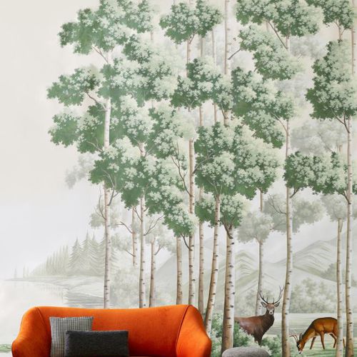 传统风格墙纸 - THE AMBER ROUTE - Misha wallcoverings - 丝绸 / 自然图案 / 场景图案