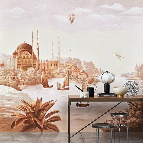 传统风格墙纸 - THE SILK ROAD - Misha wallcoverings - 丝绸 / 全景式 / 场景图案