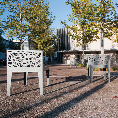 现代风格公共长椅 - COLOR CORTEN STYLE - METALCO - 粉末涂层钢 / 镀锌钢板 / 耐候钢