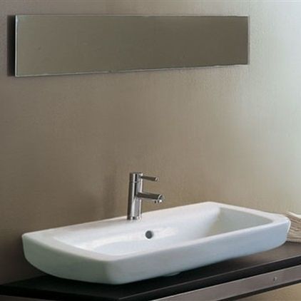 壁挂浴室镜子 - SP30x100 - GSG Ceramic Design - 现代风格 / 长方形 / 银色