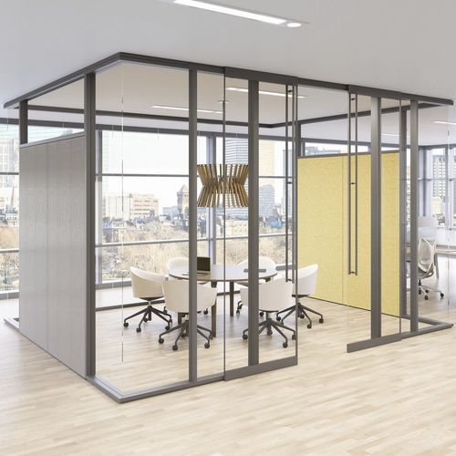 固定隔断 - OPTOS - Teknion - 玻璃板 / 专业 / 用于办公室