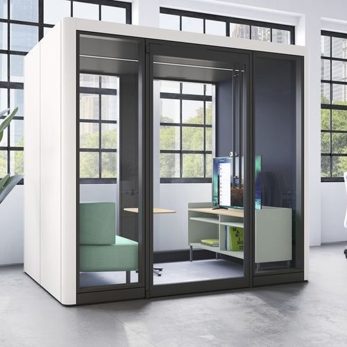 声学办公桌POD - TEK BOOTH - Teknion - 人体工学 / 带LED照明设备 / 内置插座
