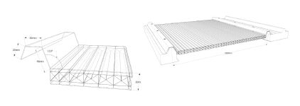 屋顶聚碳酸板 - 29330-XL - Rodeca GmbH - 半透明