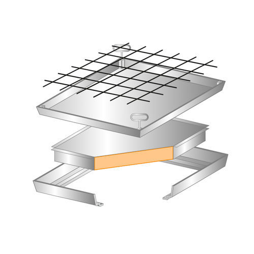 地面上人孔 - BV-FL-THERMO - REMOVABLE COVERS - Gorter - 正方形 / 长方形 / 电镀钢