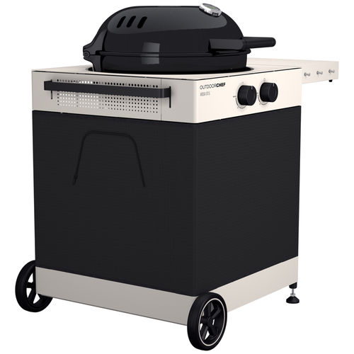燃气烧烤架 - AROSA 570 G TEX - Outdoor Chef - 带滑轮 / 彩绘金属 / 不锈钢