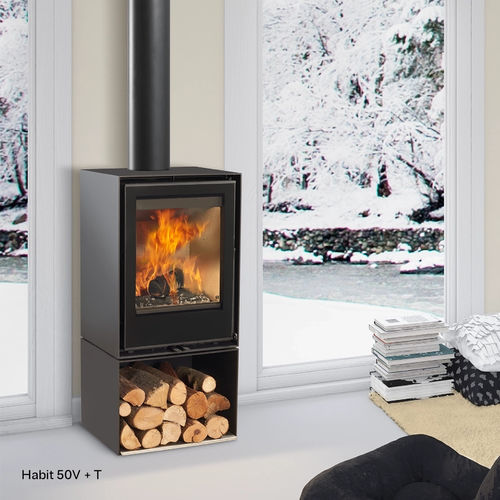 木材采暖炉 - Vertical Habit - ROCAL - 5 kW...10 kW / 独立式 / 现代风格