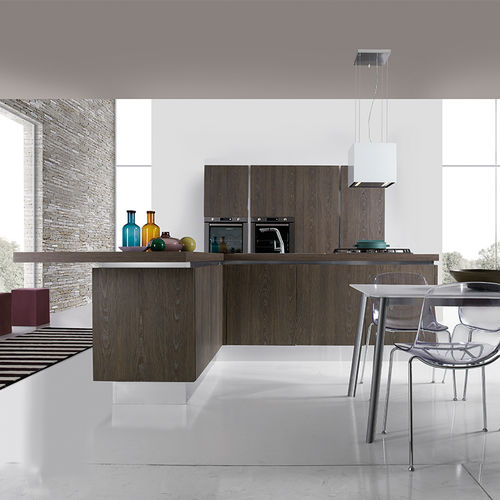 现代风格厨房 - BELLA - ARAN Cucine - 层压材料 / 木质 / 岛台式