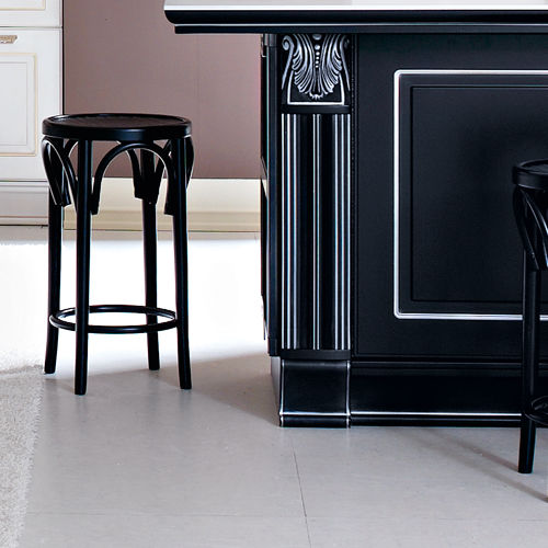 传统风格吧台凳 - THONET - ARAN Cucine - 漆木 / FSC环保标签 / 黑色