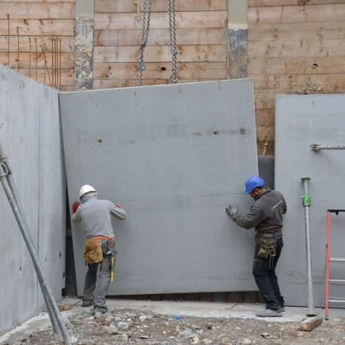 钢筋混凝土预制墙 - COFFRAMUR - RECTOR - 用于地基