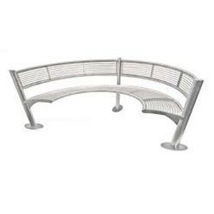现代风格公共长椅 - TRAMONTANE : DEMI-LUNE - FRANCE INOX INDUSTRIE - 钢 / 不锈钢 / 带椅背