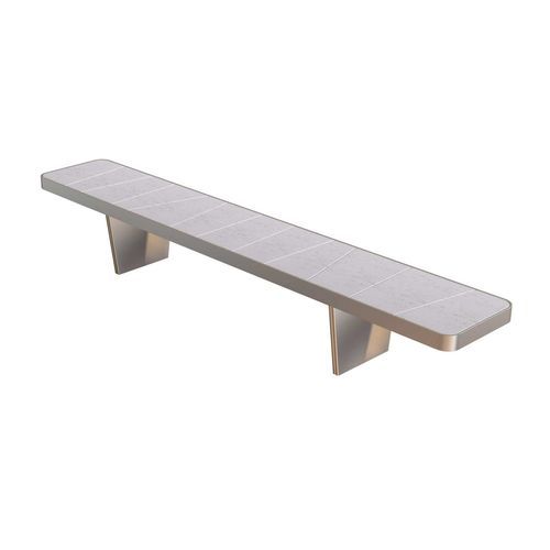 现代风格长椅 - DOLMEN/2 - ALTEK ITALIA DESIGN - 钢 / 合成金属 / 石材