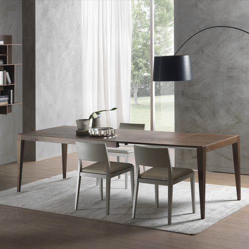 现代风格餐桌 - DOMINIQUE - Pacini & Cappellini - 白蜡木 / 木制贴皮 / 褐藻淀粉