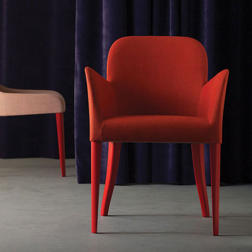 现代风格扶手椅 - MISSY : 1630 PO B99F - Cizeta - 布料 / 山毛榉木 / 桥型椅