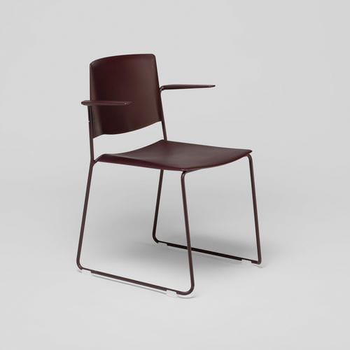 现代风格椅子 - EMA WITH OPEN BACKREST AND ARMS - Enea - 室内 / 布料 / 聚丙烯