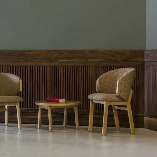 现代风格椅子 - ARCO CB - Fenabel- The heart of seating - 室内 / 布料 / 山毛榉木桌脚