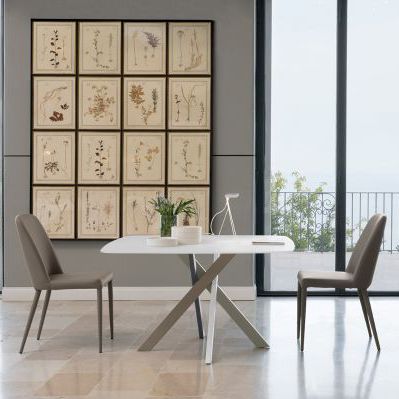 现代风格桌 - T25 GIOTTO - Friulsedie Sud by Dalmasson - 金属 / 金属桌脚 / 正方形
