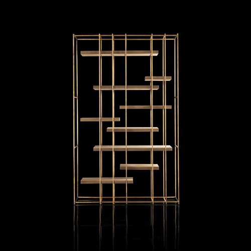 现代风格书架 - CAGE-B - Henge - 实木 / 钢 / 黄铜