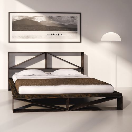 双人床 - MOON 100 - NOVO Design Made in Toscana - 现代风格 / 带床头板 / 实木