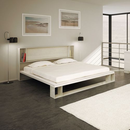 双人床 - MOON 300 - NOVO Design Made in Toscana - 现代风格 / 带床头板 / 带搁板