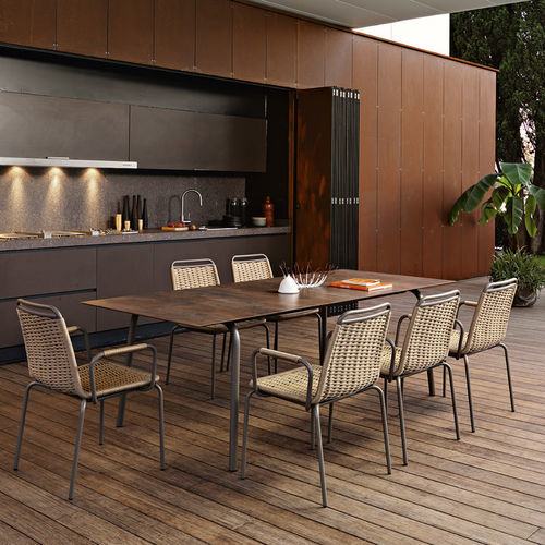 现代风格桌 - PORTOFINO  - Roberti Rattan - 铝制 / HPL / 绳编