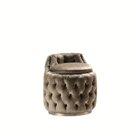 切斯菲尔德古典风格凳子 - Tres Chic - Siwa Soft Style Home - 布料 / 布面料桌脚 / 布艺