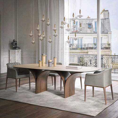 现代风格桌 - ARCO - Tonin Casa - MDF / 玻璃 / 陶土