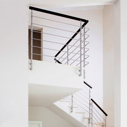 不锈钢护栏 - SILVER  - ITALIAN FASHION STAIRS - 带栏杆 / 室内 / 用于楼梯