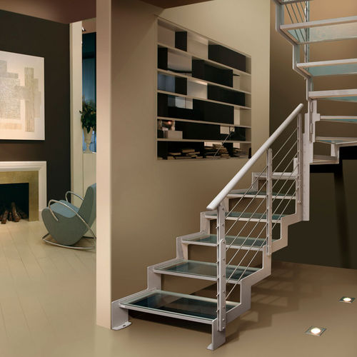 180度旋转楼梯 - LOGICA ECF - ITALIAN FASHION STAIRS - 玻璃台阶 / 钢结构 / 家用