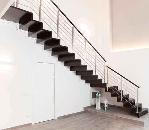 L型楼梯 - LOGICA A SBALZO ICL - ITALIAN FASHION STAIRS - 木台阶 / 钢结构 / 家用