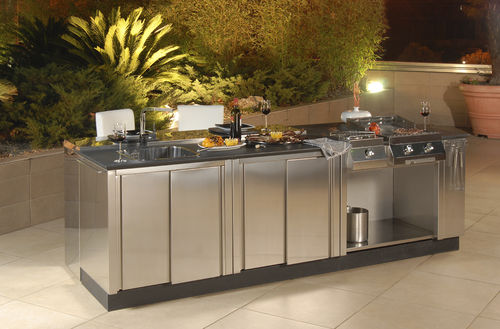 户外厨房 - OUTDOOR KITCHEN 4 - Bianchi group srl - 工业风格 / 不锈钢 / 无把手