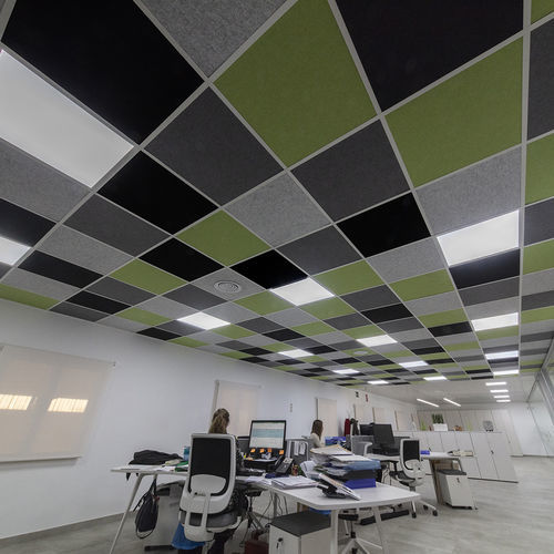 墙面隔音板 - TILE - Ideatec Advanced Acoustic Solutions - 用于吊顶天花板 / 聚酯 / 矩形