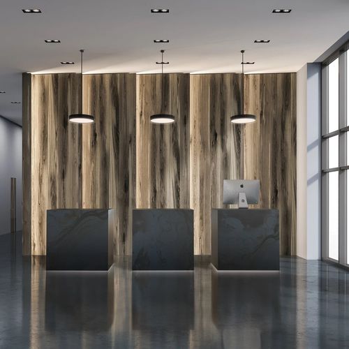 组合式前台接待桌 - UNIKO - Fit Interiors - 层压板 / 钢 / 发光