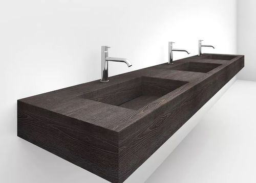 壁挂台盆 - SIMPLE - Fit Interiors - 钢 / 带台面 / 带搁板