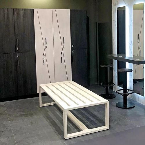 现代风格更衣间长凳 - TECNO - Fit Interiors - 热喷漆铝制 / 无靠背 / 无扶手