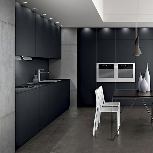 现代风格厨房 - TAU : COMPOSITION 02 - ARMONY CUCINE - 层压材料 / 无把手 / 烤漆