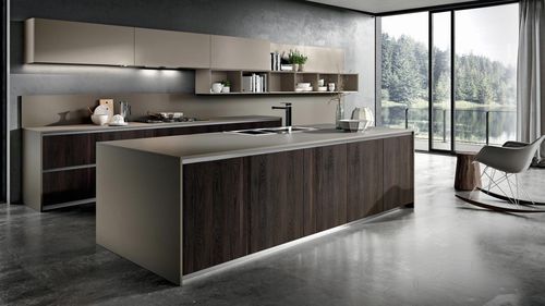现代风格厨房 - YPSILON : COMPOSITION 01 - ARMONY CUCINE - 木质 / 三聚氰胺 / 岛台式