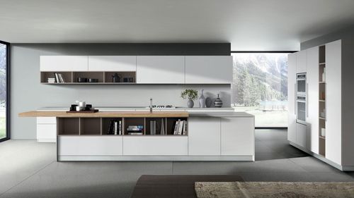 现代风格厨房 - KAPPA : COMPOSITION 02 - ARMONY CUCINE - 三聚氰胺 / 岛台式 / 无把手