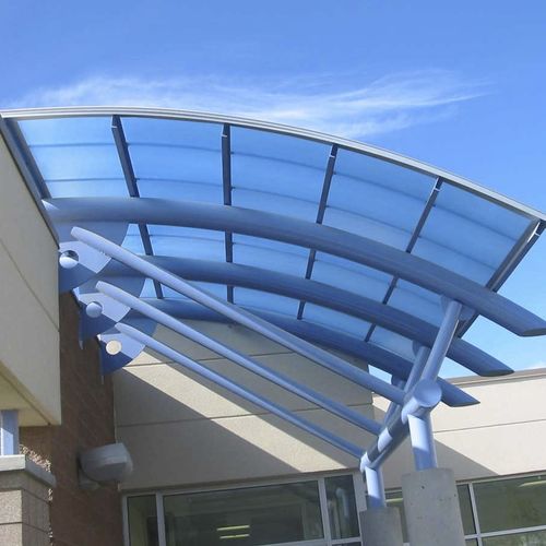 入口雨棚 - SKYSHADE 3100® - EXTECH Exterior Technologies, Inc - 用于商业建筑 / 金属 / 聚碳酸酯