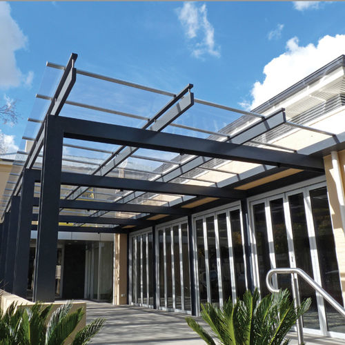 入口雨棚 - SUNGLAZE™ - EXTECH Exterior Technologies, Inc - 用于商业建筑 / 金属 / 聚碳酸酯