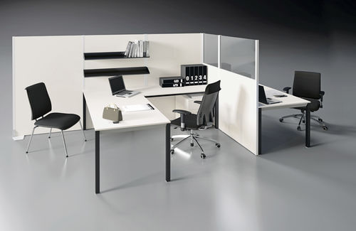 落地式办公室隔板 - VELA - Codutti Furniture Srl - 玻璃 / 铝制